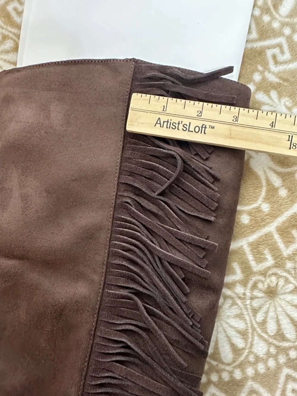 Universal Thread Brown Over-the-Knee Fringe Boots